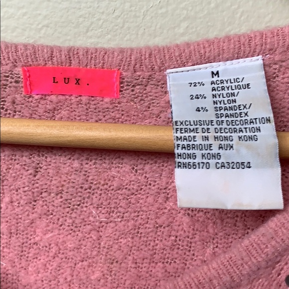 $25/2 LUX. Pink Cardigan with Sequins and Shiny Sparkles - Picture 7 of 10